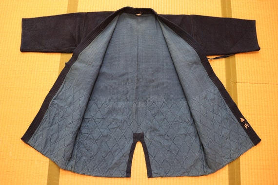 Medium Size 3 Vintage Japanese Aizome Indigo Cott… - image 5
