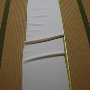 Vintage Hama Chirimen Silk Fabric, Cream Ivory, 60" x 14" image 14
