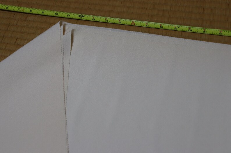 Vintage Hama Chirimen Silk Fabric, Cream Ivory, 60" x 14" image 16