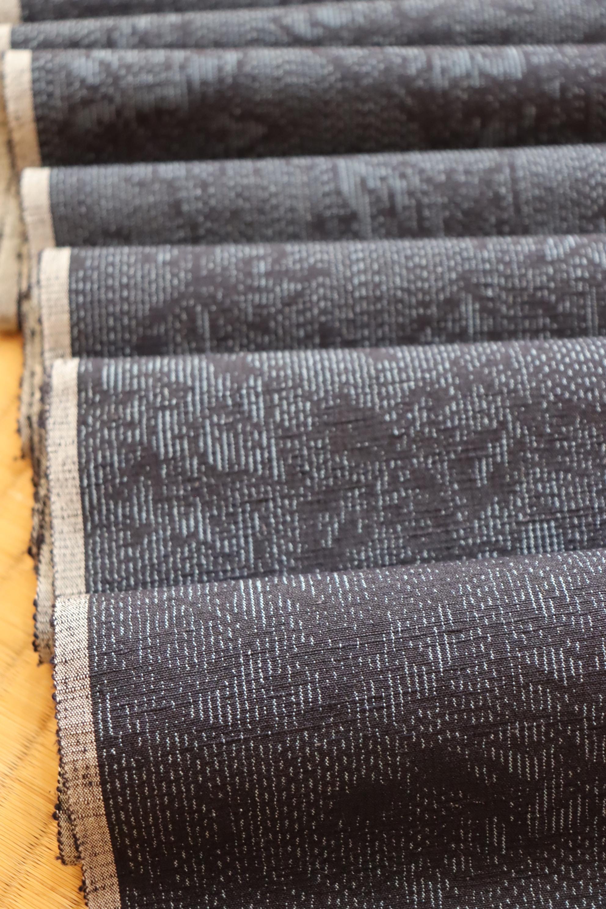 60 Inches Vintage Japanese Woven Floral Yuki Tsumugi Pongee