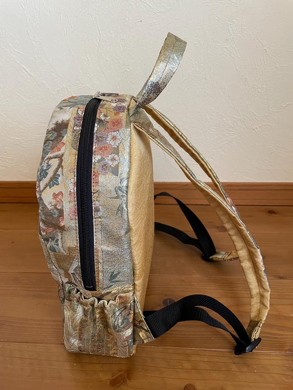 New Japanese Silk Obi Backpack: Artisan Crafted, Upcycled 