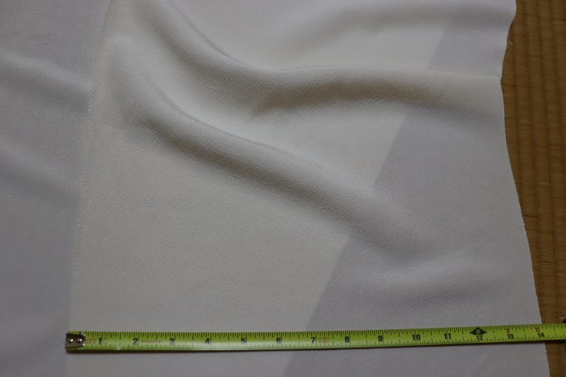 Vintage Hama Chirimen Silk Fabric, Cream Ivory, 60" x 14" image 9