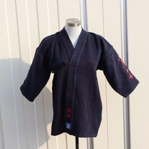 Vintage Japanese Indigo Sashiko Boro Kendo Gi Jacket XS