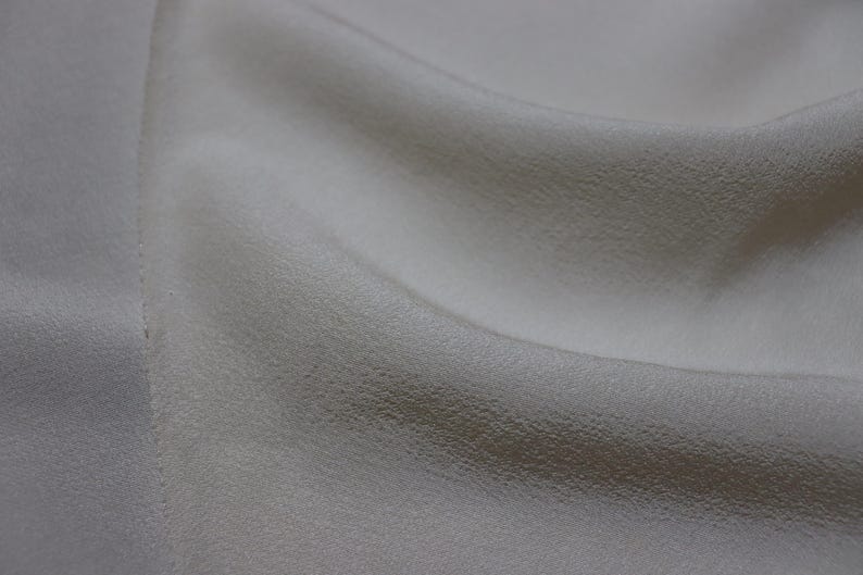 Vintage Hama Chirimen Silk Fabric, Cream Ivory, 60" x 14" image 10