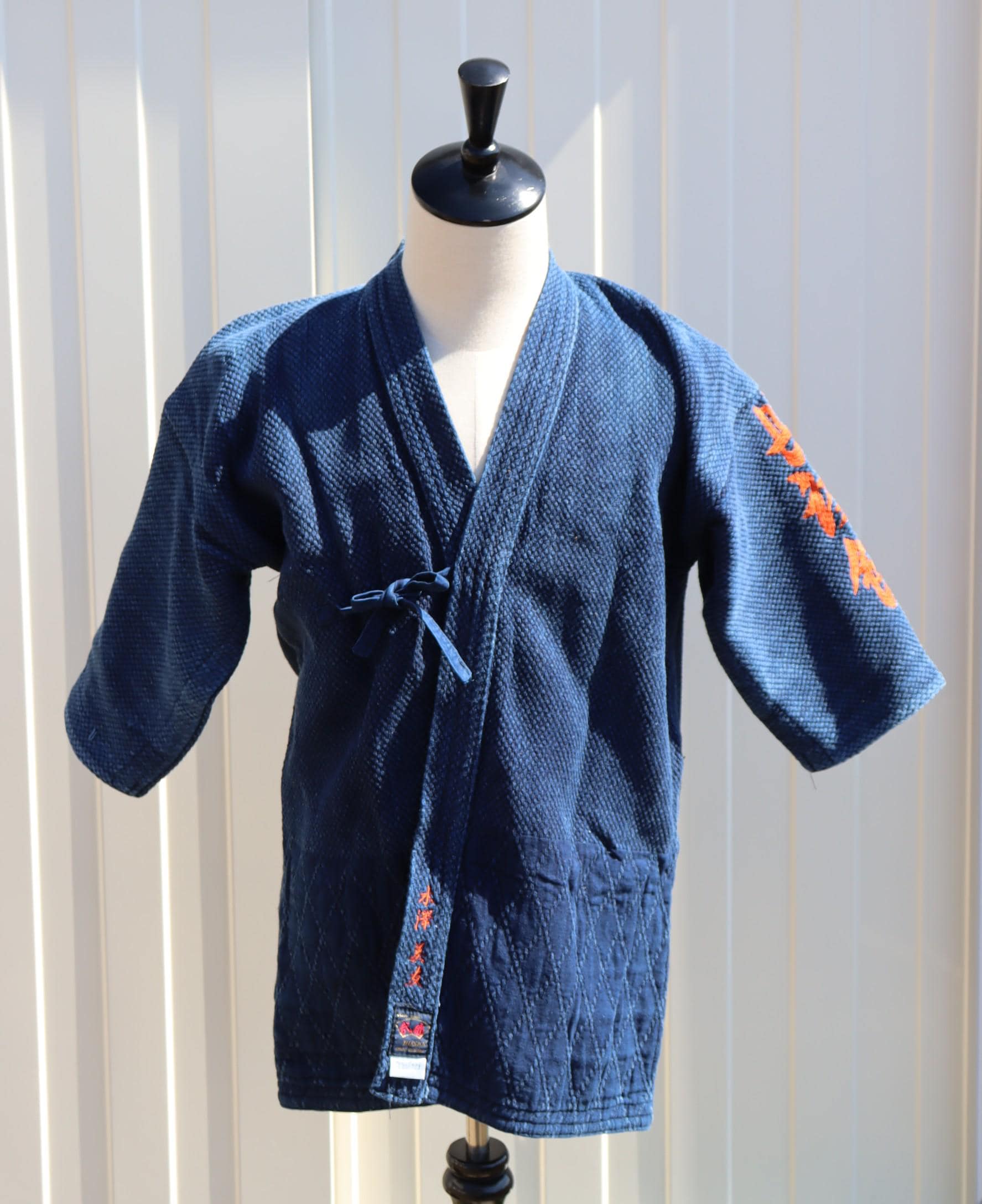 Sサイズ #2.5 ヴィンテージ 日本製 藍染め 綿刺し子 襷 武道 剣道着