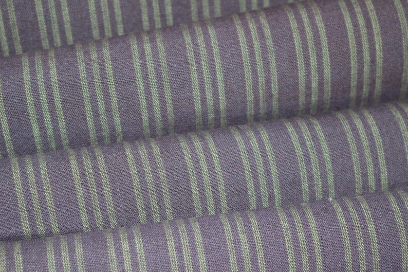 60 inches Vintage Japanese Indigo Cotton Shijira Striped Noragi Kimono Artisan Peasant Traditional Folk Fabric