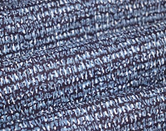 Wrinkled 5 FEET long Vintage Japanese Indigo Cotton Yukata Kimono Fabric