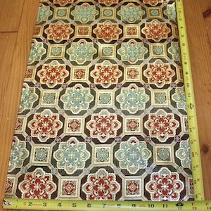 19 Inches long Vintage Japanese Exotic Obi Butt Fabric Piece Remnant