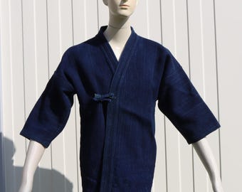 Small Vintage Japanese Indigo Cotton Sashiko Kendo Gi Jacket