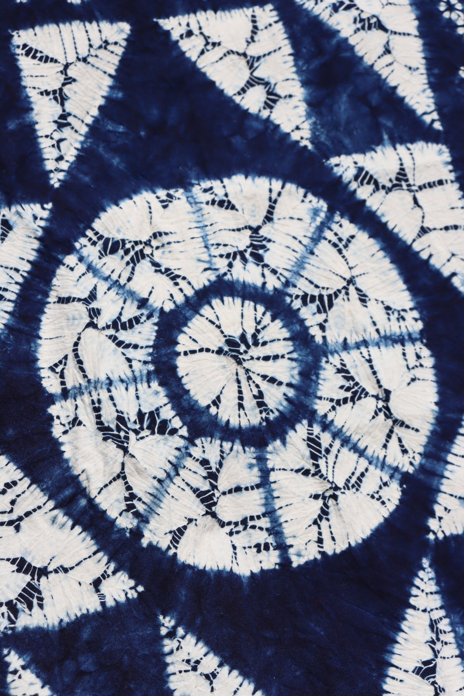 Vintage Japanese Shibori Tie Dyed Fabric Hand Dyed Indigo Blue Etsy