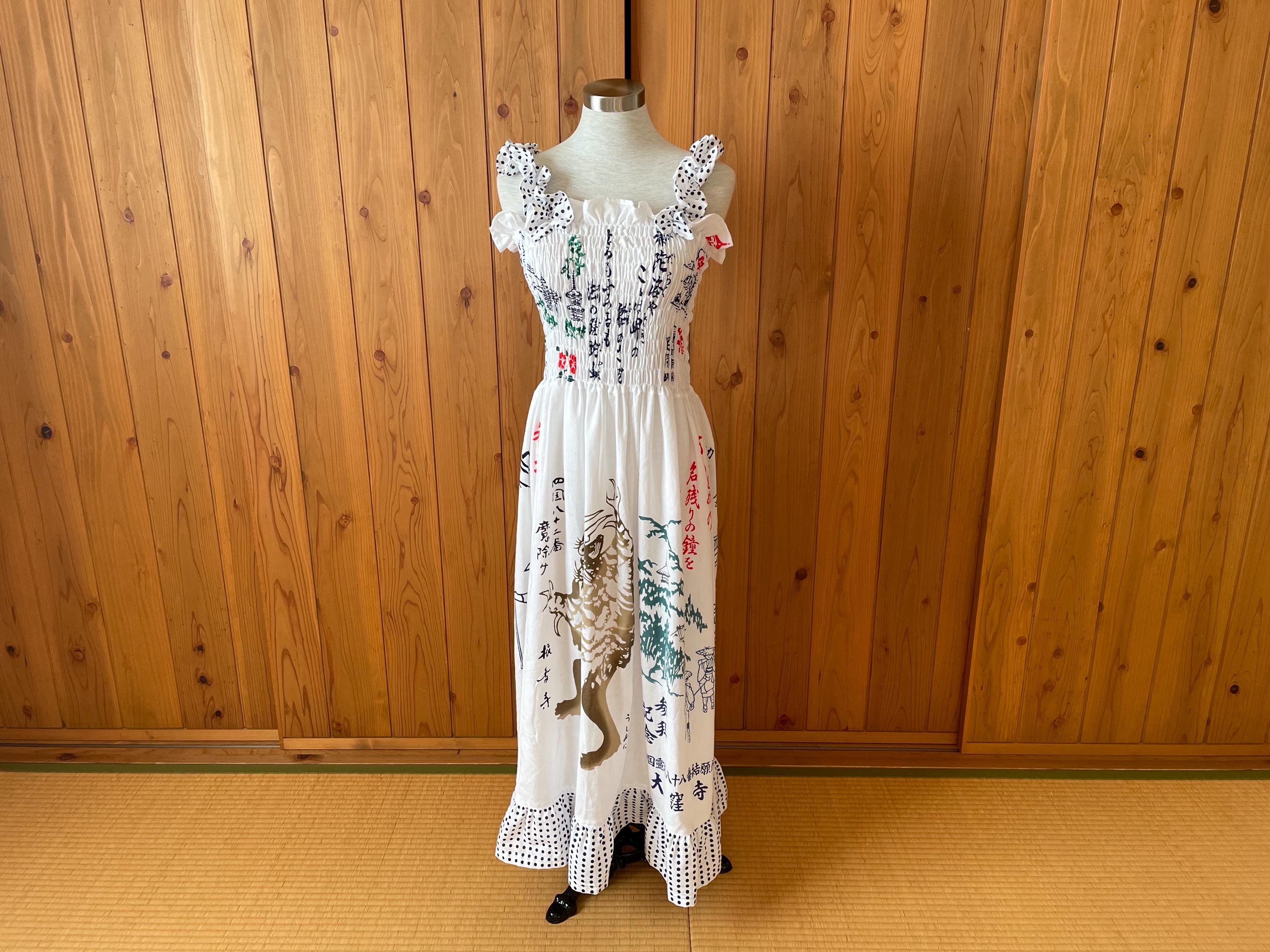 姫カジ MORI-KEI 古着 ベロアリボン フロッキー花柄ガーリーチュニック アクシーズ 森ガール 姫カジ y2k ワンピース チュニック 花柄