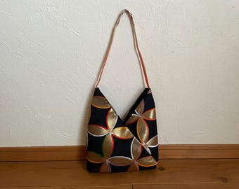 Exquisite Handmade Origami "Azuma Bukuro" Tote Bag — Crafted from Vintage Japanese Kimono Obi
