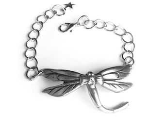 Pulsera Libélula estilo Art Nouveau dragonfly brazalete joyería de un diseño original de Liza Paizis