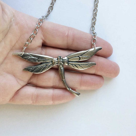 Art Nouveau Dragonfly Necklace Dragonfly Choker Statement Necklace