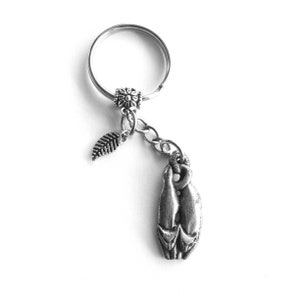 Two celtic cats keyfob pewter cat key chain an original cat jewelry design