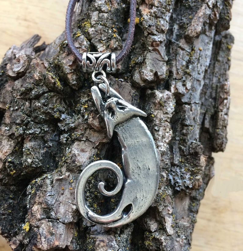 Cat Pendant Pewter Charm Original Artisan Cat Necklace Design Etsy