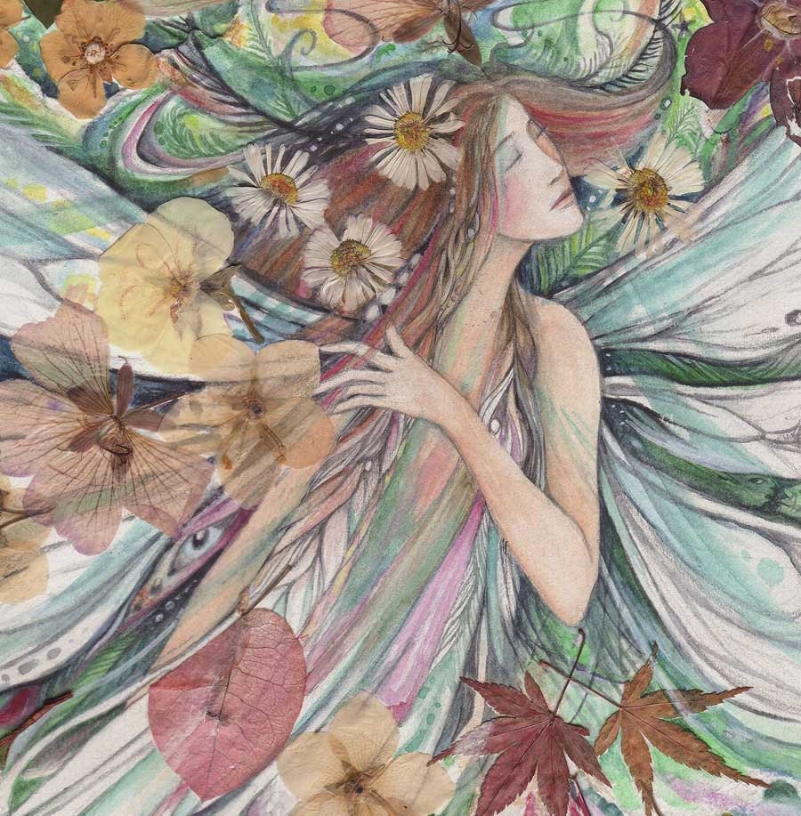 Flora Fee Blume Göttin Kunstdruck aus ein originalGemälde Etsy