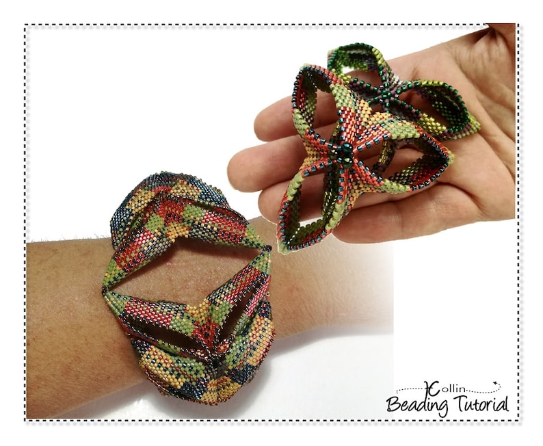 Peut inclure: Un bracelet multi-colore en perles avec un motif g&eacute;om&eacute;trique. Le bracelet est fait de petites perles color&eacute;es et pr&eacute;sente un motif unique et complexe. Le bracelet est pr&eacute;sent&eacute; sur le poignet d'une personne.