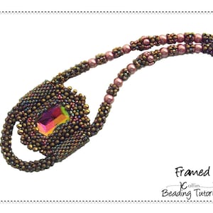 Beading Patterns, Cubic Right Angle Weave, CRAW Necklace Pattern, Beading Tutorial,  FRAMED