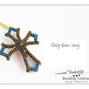 Zierliches Perlenkreuz Muster: Cubic RAW Anleitung (6 cm)