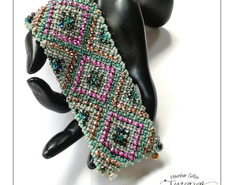 Pondo Stitch Perlen-Manschetten-Muster: Tapestrie Style Beading Tutorial