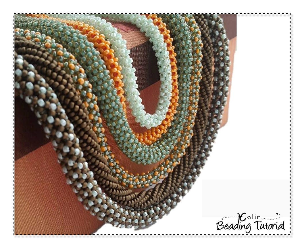 Herringbone Rope Pattern How to Bead Tubular Ropes Tutorial for 4 Different Beaded Ropes Ropes ...