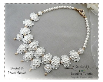Beaded Wedding Necklace Pattern: Pearl & Crystal Tutorial (RAW)