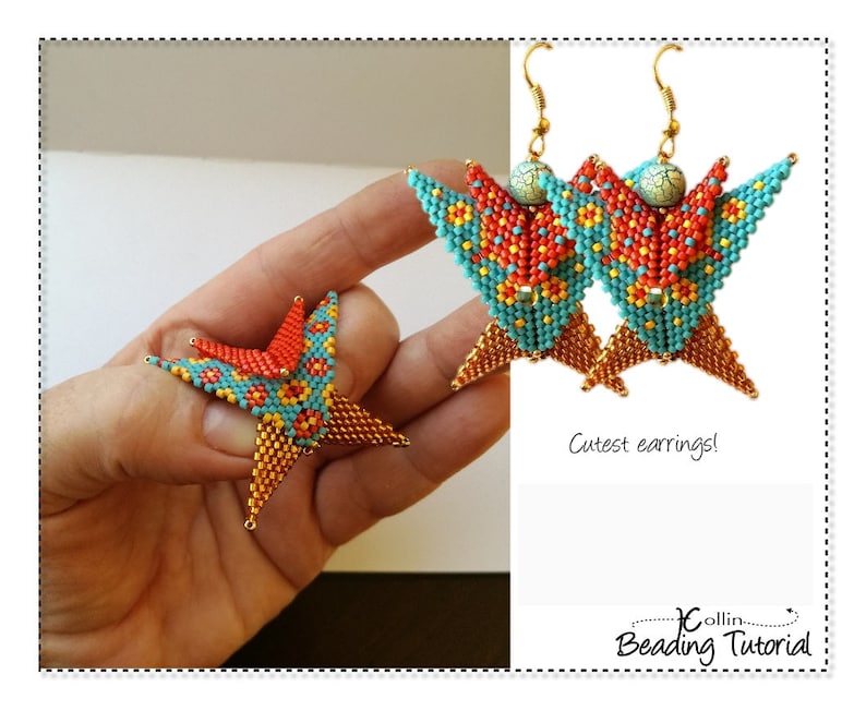 Download Beading Pattern Warped Square Peyote Stitch Tutorial / KITE | Etsy