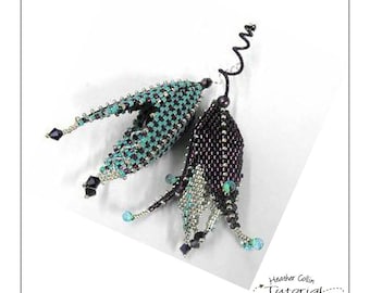 Peyote Stitch Blumen-Perlenmuster, Tarouk-Blüten (PDF-Muster)