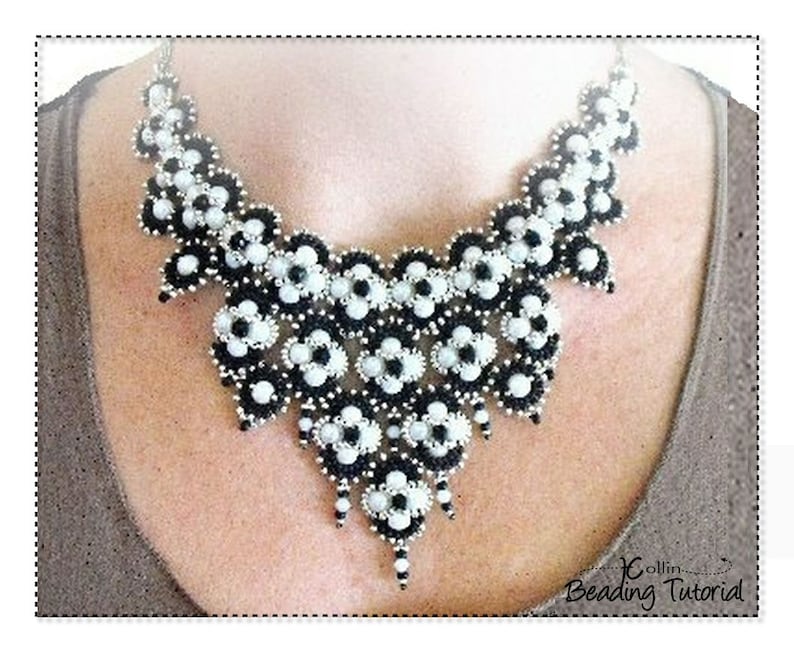 Beading Patterns Right Angle Weave Necklace Pattern Beading Etsy UK