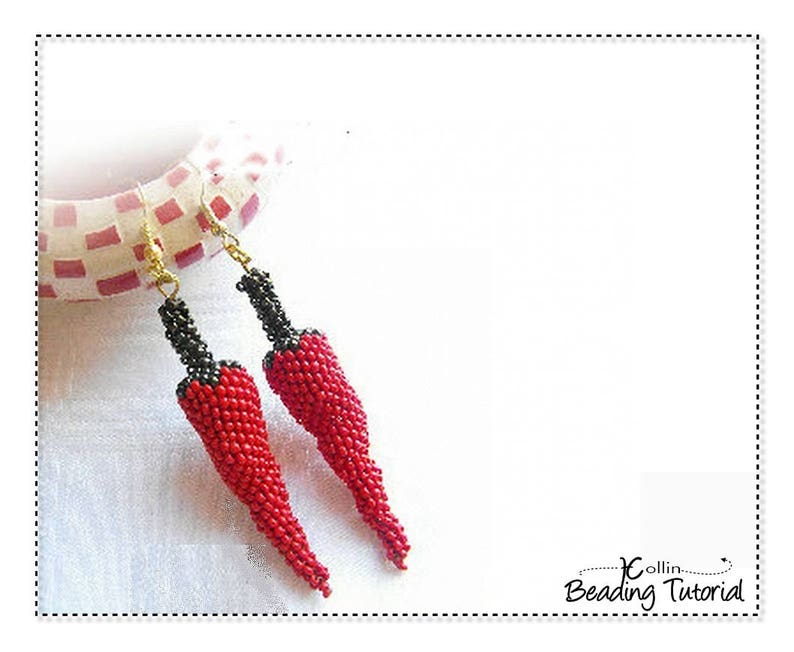 Download Beading Pattern/CHILLI Tubular Peyote Stitch Beading Tutorial | Etsy