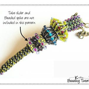 Spikey Spacer Bead Beading Patterns, Right Angle Weave Beaded Beads Beading Tutorial, SPACESHIPS image 4