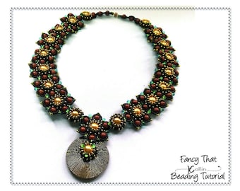Statement Halskette mit verbundene Elemente Perlenmuster - Fancy That