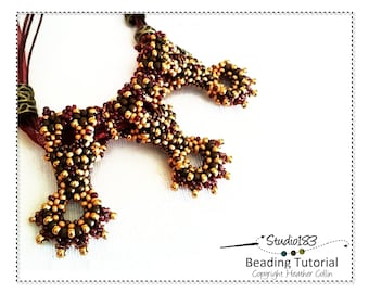 Curved CRAW Beading Patterns, Necklace Elements, Cubic Right Angle Weave Pattern, Beading Tutorial - ALE BEADS