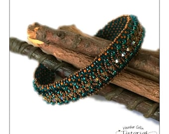 Peyote Stitch Perlenarmband Perlenmuster (PDF-Muster)