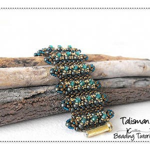 Talisman Beaded Cuff Pattern: Layered CRAW Beading Tutorial
