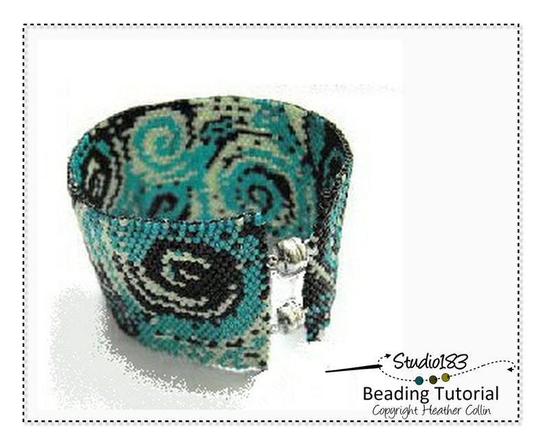 Download Beading Pattern/COSMIC ROSE Even Count Flat Peyote Stitch Cuff | Etsy