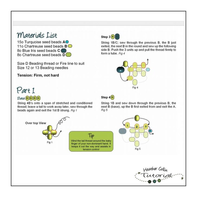 Craw Scale Pattern CRAW Beading Pattern: Curved Necklace Elements Tutorial (ALE BEADS) - Etsy