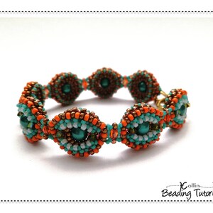 Beading Patterns, Right Angle Weave Bracelet Pattern, Beading Tutorial, OVALINX image 3