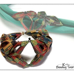 Tutoriel de perles pour les cosses triangulaires, motif géométrique de perles de peyotl - Kaleidopod image 6