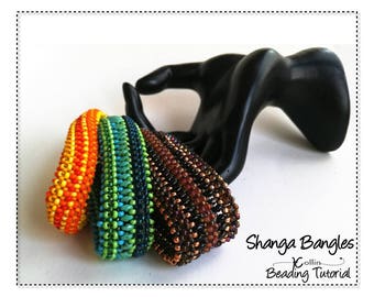 Beading Patterns, CRAW Bangles Pattern, Beading Tutorial,  SHANGA BANGLES