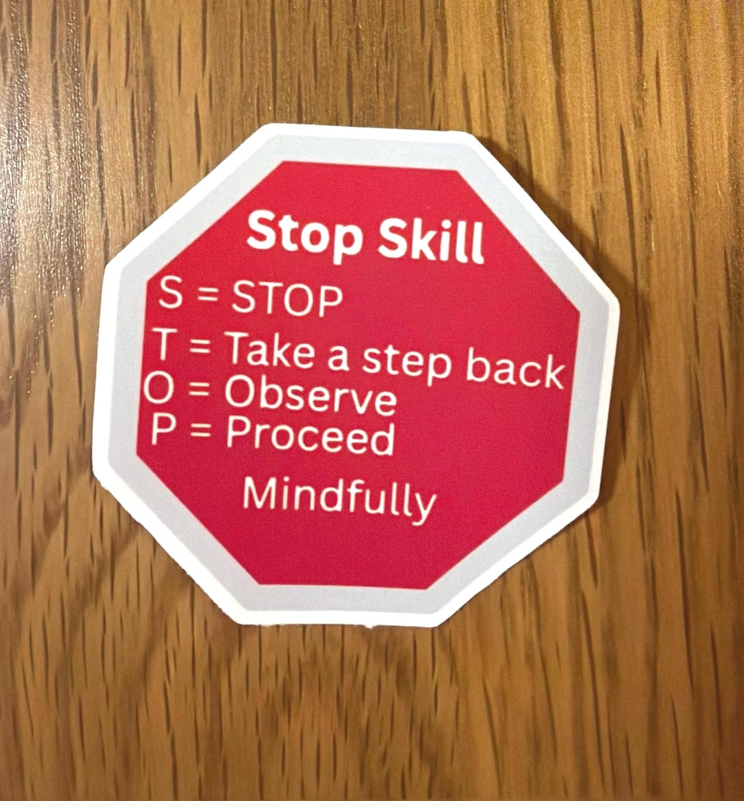 Bold Reminder DBT Sticker - DBT Stop Skill Prompt, Therapy Gift - Etsy ...