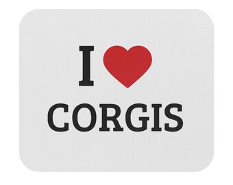 I Heart Corgis Mouse Pad | Cute Dog Desk Accessory