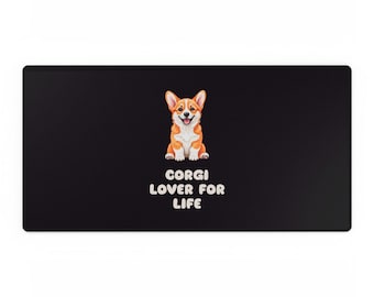 Corgi Lover Desk Mat: Pembroke Dog Mouse Pad