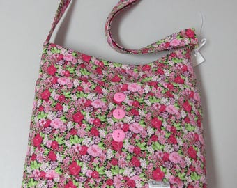Pink Floral Shoulder Bag