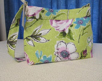 Green Floral Shoulder Bag