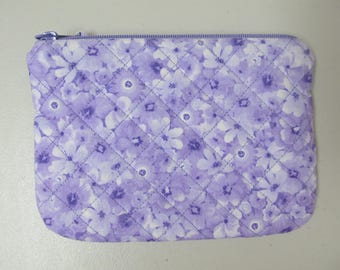 Machine Quilted Change Purse/Trinket Bag