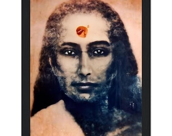 ヒマラヤの蓮華座のマハヴァタール ババジ。写真用紙に印刷した