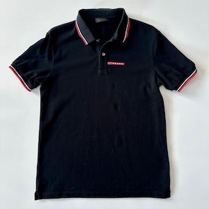【希少・2XL】PRADA プラダ ポロシャツ 半袖 トリコロール ラバーロゴ Prada Polo Shirt - Etsy