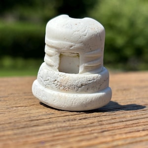 Antique White Ceramic Insulator – Vintage Industrial Piece for Rustic Decor, Collectors, Craft Projects & Photography Props